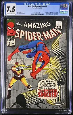 Buy Amazing Spider-Man #46 CGC VF- 7.5 1st Appearance Shocker! John Romita! • 398.16£
