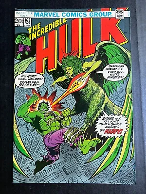 Buy THE INCREDIBLE HULK #168 October 1973 Key Issue 1st Appearance Harpy • 38.73£