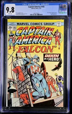 Buy Captain America #183 Cgc 9.8 White Pages Nomad Beast Falcon 1975 • 316.20£