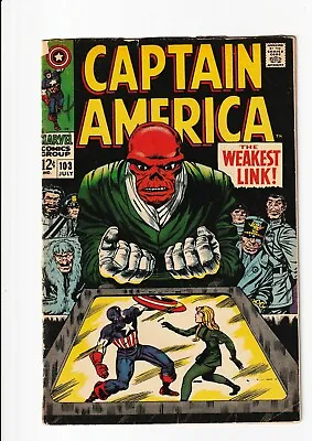 Buy Captain America # 103 * Stan Lee * Jack Kirby * Marvel Comics * 1968 • 15.76£