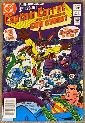 Buy Captain Carrot And His Amazing Zoo Crew! 1 Very-Fine (est 8.0) Superman • 3£