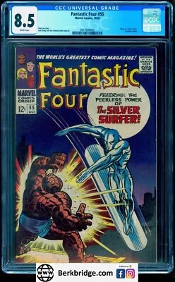 Buy FANTASTIC FOUR 55 CGC 8.5 WHITE PAGES 10/66 THING Vs. SS 💎 GREAT INVESTMENT! • 539.68£