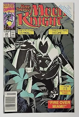 Buy 1991 Marvel Marc Spector Moon Knight 24 Trial Epilogue Fire Over Miami • 5.92£