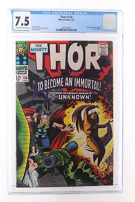 Buy Thor #136 - Marvel Comics 1967 CGC 7.5 2nd Appearance Of Lady Sif (1st As An Adu • 71.48£