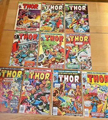 Buy 10 Thor Marvel Comics - The Mighty Thor 1970s Bronze Age Comics Few Key Issues • 25£