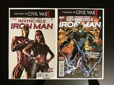 Buy INVINCIBLE IRON MAN #7 & #9 🔑 Marvel Comics 2016 NM 1st Riri Williams Ironheart • 59.13£