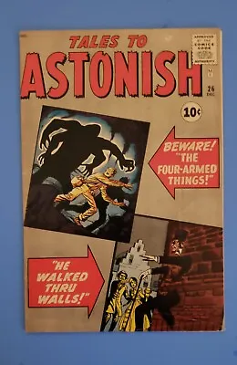 Buy Tales To Astonish #26 FN- Pre-Hero Marvel Silver Age Horror Comic 1961 • 135.15£