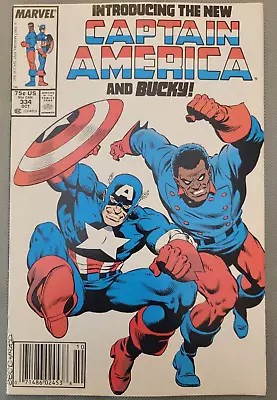 Buy Captain America #334 1987 Key Issue Newsstand Lemar Hoskins Becomes Bucky *CCC* • 16.07£