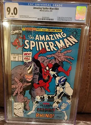 Buy The Amazing Spider-Man #344 CGC 9.0 - 1st Appearance Of  Cletus Kasady (Carnage) • 51.27£
