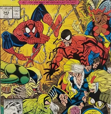 Buy Amazing Spider-Man Marvel Comic Book #343 1990 • 23.65£