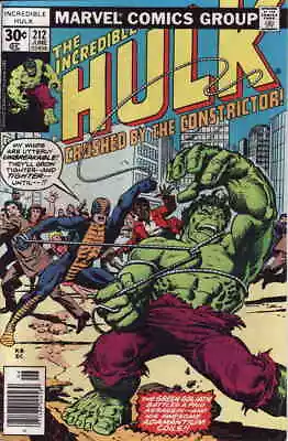 Buy Incredible Hulk, The #212 GD; Marvel | Low Grade - 1st Constrictor Len Wein - We • 5.58£