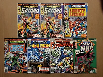 Buy Marvel Premiere #27,29,30,37,38,58 Lot Of 7 With MVS Satana Dr. Who Low To Mid • 23.65£