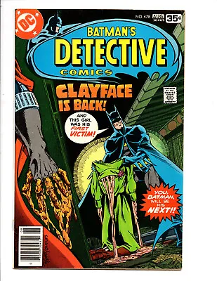 Buy Detective Comics # 478    ( 1978 )   1st Clayface Iii    Dc Comics   High Grade! • 51.37£