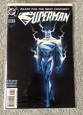 Buy Superman #123 KEY 1st Electric Blue Suit Glow Cover NM (1997) Hot! • 12.65£