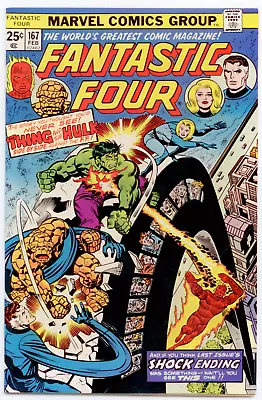Buy Fantastic Four #167 VF 8.0  FF Vs. Hulk; The Thing Loses His Powers • 24.09£