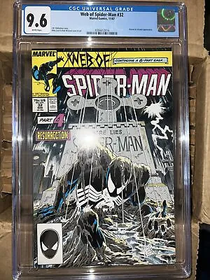 Buy Web Of Spider-Man #32 CGC 9.6 WP Nov. 1987 Marvel Comics • 158.08£