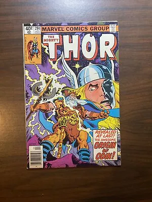 Buy Mighty Thor 294 VF- 7.5 Newsstand Origin Of Odin Marvel • 6.55£