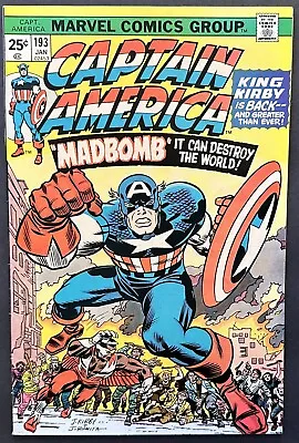 Buy Captain America Comic #193 (marvel,1976) Bronze Age ~ • 37.55£