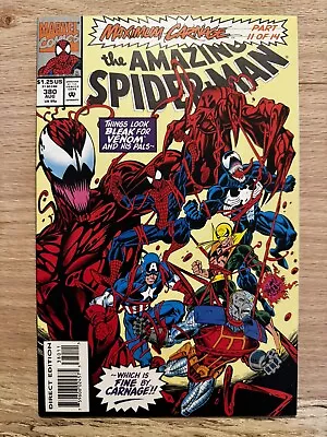 Buy The Amazing Spider-Man #380 Marvel 1993 Maximum Carnage Part 11 Of 14 Venom • 10.72£