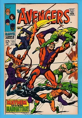 Buy AVENGERS # 55 FN+ (Qualified) 1st ULTRON-5 APPEARANCE- BLACK KNIGHT- CENTS- 1968 • 10.49£