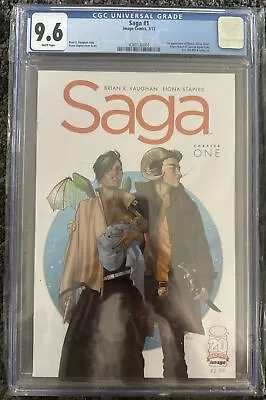 Buy Saga #1 CGC 9.6 NM+ Image First 1st Printing (Rare) 2012 Vaughan Staples • 179.89£