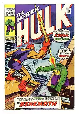 Buy Incredible Hulk #136 FN 6.0 1971 • 17.39£