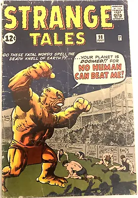 Buy Strange Tales  # 98.  July  1962.  Jack Kirby-cover.  Gd/vg 3.0. Scarce. • 69.99£