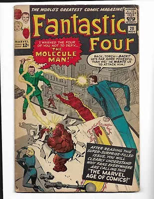 Buy Fantastic Four 20 - Vg 4.0 - 1st Appearance Of Molecule Man -thing (1963) • 197.65£