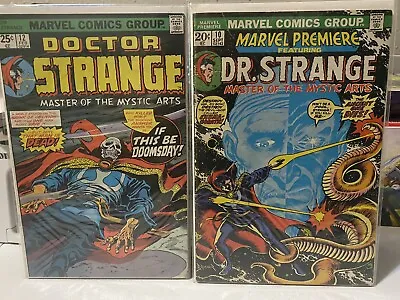 Buy Dr Strange 10 And 12 Marvel Premiere 1973 • 48.26£