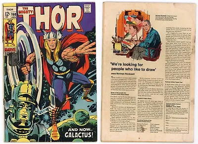Buy Thor #160 (VG- 3.5) Galactus V Ego The Living Planet Story Kirby Art 1969 Marvel • 43.46£