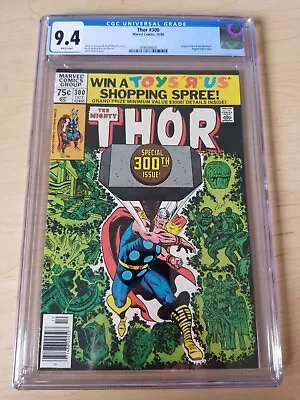 Buy Thor #300 - CGC 9.4 WP (1980, Marvel) Odin Origin, 1st Council Of God-Heads • 118.73£