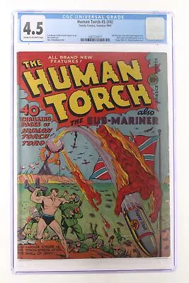 Buy Human Torch #5 (#4) - Timely Comics 1941 CGC 4.5 Sub-Mariner Story • 5,018.12£