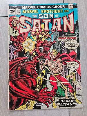 Buy Marvel Spotlight #15 The Son Of Satan Marvel Comics 1974 Low Grade 1st Baphomet • 2.76£