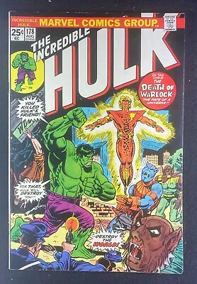 Buy Incredible Hulk (1968) #178 FN- (5.5)  Death  And  Life  Warlock Man-Beast • 27.70£