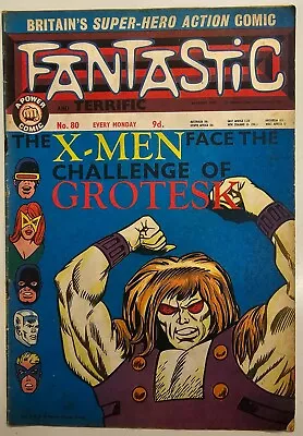 Buy Marvel Silver Age 1967 UK Fantastic Comic Book Key Issue 80 Good Grade GD+ X-Men • 0.99£
