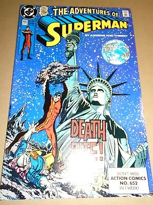 Buy ADVENTURES OF SUPERMAN #465 Cameo 1st Hank Henshaw Cyborg DC Comics 1990 NM/NM+ • 7.49£