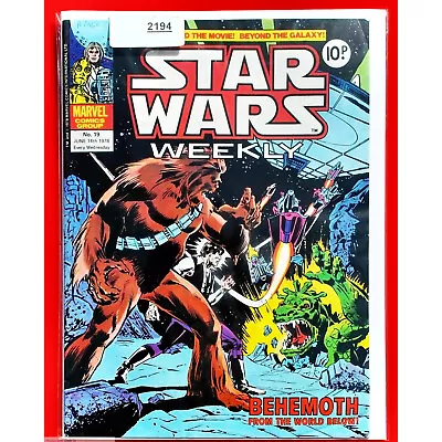 Buy Star Wars Weekly # 19     1 Marvel Comic Bag And Board 14 6 78 UK 1978 (Lot 2194 • 8.50£