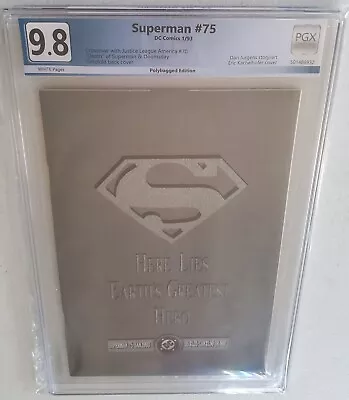 Buy Superman #75 NOT CGC PGX GRADED 9.8 Jurgens Death Of Superman 93 Poly-Bag ED D • 68.21£