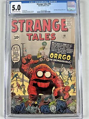 Buy Strange Tales #90 CGC 5.0 Jack Kirby+Klein Cover Early Marvel Silver Age Comic! • 118.59£