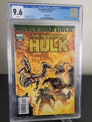 Buy Incredible Hulk #111 Cgc 9.6 Graded 2007 World War Hulk! Zombie Variant Cover • 39.49£