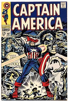 Buy CAPTAIN AMERICA #107 VF, Hitler Cover, Stan Lee, Jack Kirby, Marvel Comics 1968 • 63.25£