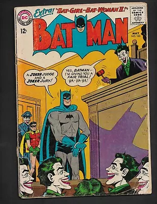 Buy Batman #163 May 1964 DC Silver Age DC Comic Joker Robin Gotham CatWoman Freeship • 63.54£