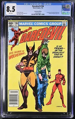 Buy DAREDEVIL #196 MARVEL CGC 8.5 Newsstand Wolverine Scene • 51.97£