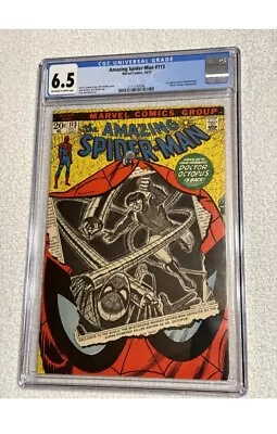 Buy Amazing Spider-Man #113 CGC 6.5 1st Appearance Of Hammerhead, Dr Octopus (1972) • 79.94£