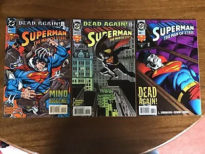 Buy DC Comics Superman Man Of Steel Issue Dead Again 38-40 1994 === • 5.94£