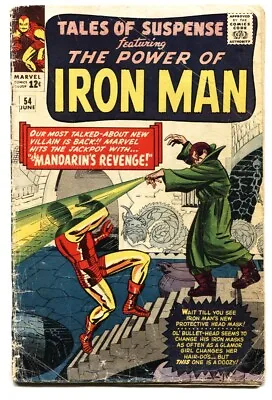 Buy Tales Of Suspense #54 Comic Book-IRON MAN-MARVEL 12 CENT-1964 G/VG • 85.89£