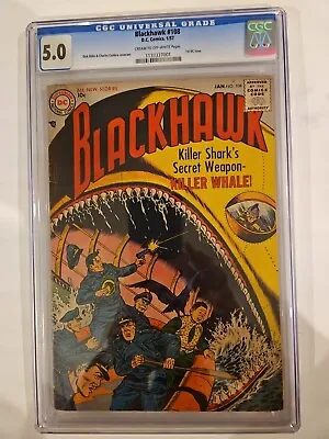 Buy Blackhawk #108  Jan 1957  Super RARE CGC 5.0  1st DC Issue • 337.80£