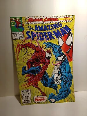 Buy Amazing Spider-Man #378 - Bagley Venom Vs. Carnage Battle Cover -   1993 (M14) • 11.87£