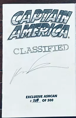 Buy Rare Captain America Rob Liefeld Signed Exclusive Ashcan # 269 Of 500 ~ • 200.15£