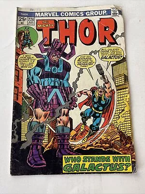 Buy Thor #226 Galactus 2nd Firelord! Marvel 1974 W/ Marvel Value Stamp • 4.69£
